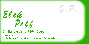 elek piff business card